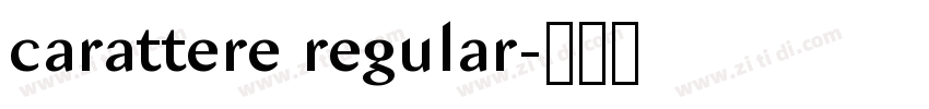 carattere regular字体转换 carattere regular字体转换